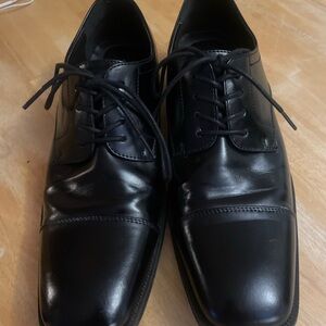 Alfani Black Man-Made Leather Upper Oxford Shoes with Cap Toe